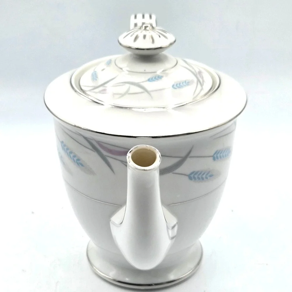 Valmont Royal Wheat China Teapot With Lid  Made in Japan Vintage RARE HTF‎